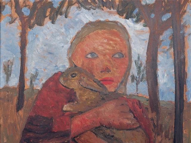 Paula Modersohn-Becker: Mädchen mit Kaninchen, 1905