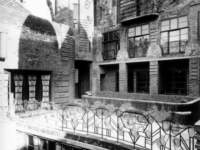 Paula-Becker-Modersohn-Haus, Dachterrasse nach Nordosten, um 1930, Foto: Rudolph Stickelmann