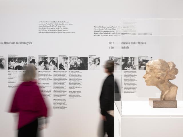 Blick in die Ausstellung Becoming Paula Saal 1, Foto Hannes von der Fecht Copyright