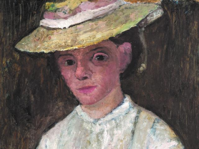 Paula Modersohn-Becker, Selbstbildnis mit roter Rose, um 1905 Paula-Modersohn-Becker-Stiftung, Leihgabe aus Privatbesitz copyright Paula-Modersohn-Becker-Stiftung, Bremen