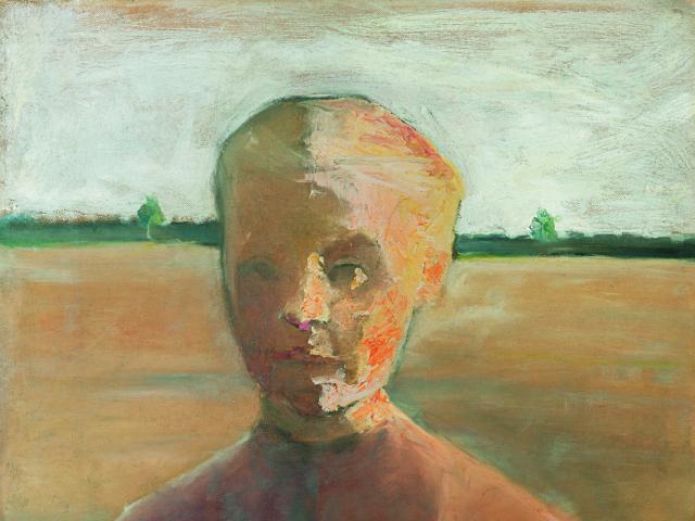 Paula Modersohn-Becker Brustbild eines Mädchens in der Sonne vor weiter Landschaft Copyright