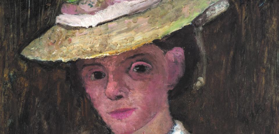 PaulaModersohnBecker SelbstbildnisMitRose PMBS 300dpi Paula Modersohn-Becker, Selbstbildnis mit roter Rose, um 1905 Paula-Modersohn-Becker-Stiftung, Leihgabe aus Privatbesitz copyright Paula-Modersohn-Becker-Stiftung, Bremen