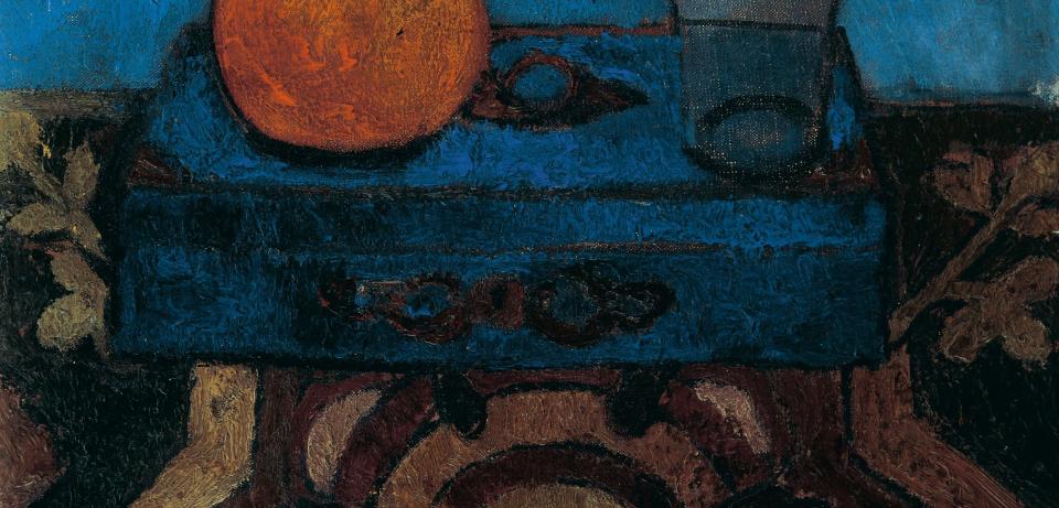 Paula Modersohn-Becker, Stillleben mit blauem Kasten, 1907 Paula Modersohn-Becker, Stillleben mit blauem Kasten, 1907, Paula-Modersohn-Becker-Stiftung Bremen