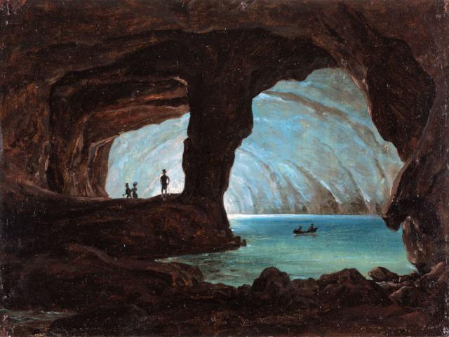 Constantin von Kügelgen, Die Blaue Grotte von Capri, 1833, © Kurpfälzisches Museum Heidelberg, Foto: K. Gattner