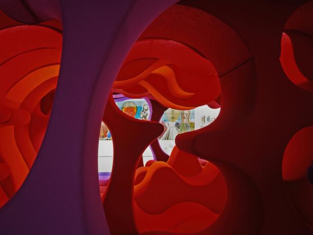 Verner Panton, Fantasy Landscape. Visiona 2, 1970/ 2000, Kunstmuseum Wolfsburg, Design by Verner Panton, © Verner Panton Design AG, Foto: Matthias Langer Copyright
