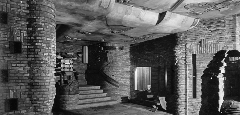 10 1 2 6 Vestibuel Totale n.S. Stickelmann 7331 Vestibül des Paula Becker-Modersohn Hauses, Vorkriegsaufnahme (vor 1944), Archiv der Böttcherstraße, Foto: Stickelmann