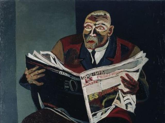 Josef Scharl Der Zeitungsleser 1935 Staatliche Museen zu Berlin Nationalgalerie Berlin copyright Susanne Fiegel Foto bpk Joerg P. Anders