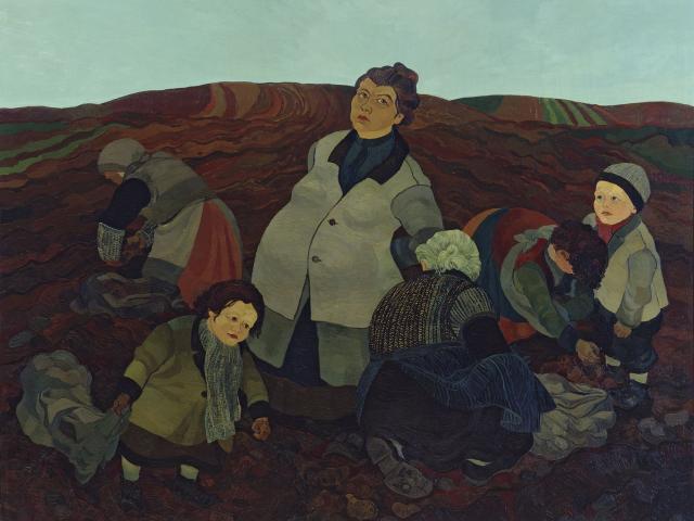 Josef Scharl, Armenlese/Kartoffellese, 1931, Lenbachhaus, München © Susanne Fiegel