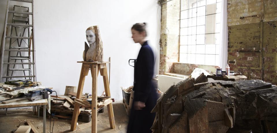 Atelier mit Skulpturen von Laura Eckert, Foto: Tom Dachs Atelier mit Skulpturen von Laura Eckert, Foto: Tom Dachs