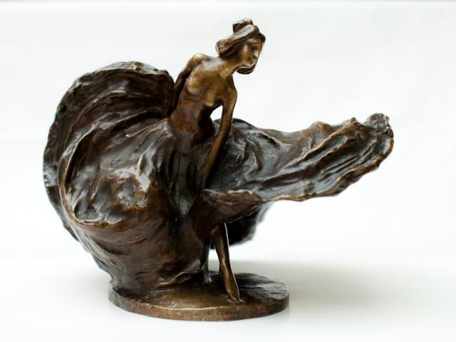 Bernhard Hoetger, Loïe Fuller, um 1901, Bronze, Sammlung Bernhard Hoetger, Museen Böttcherstraße, Bremen