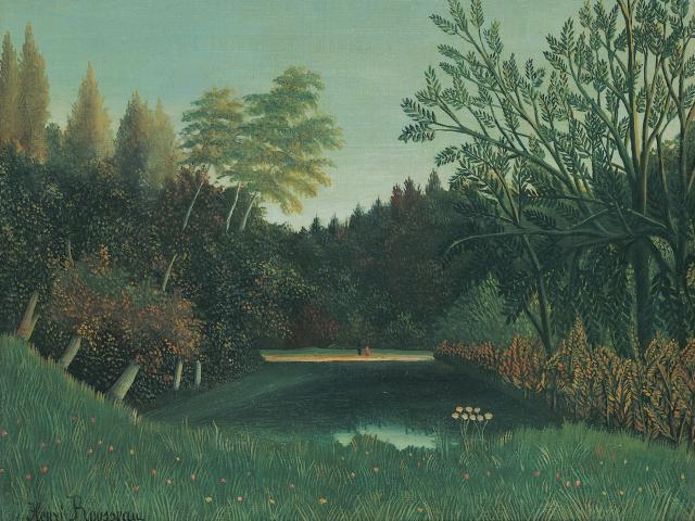 150dpi Henri Rousseau Vue de Bois de Boulogne ca. 1895 Oel auf Leiwand Sammlung Zander 2 Copyright