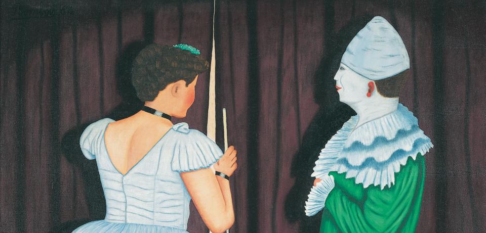 BOMBOI 23 Camille Bombois, Derrière le rideau, 1928, Öl auf Leinwand, Sammlung Zander, © VG Bild-Kunst, Bonn, 2022