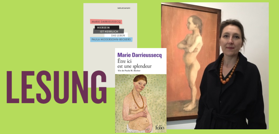 HP Header Lesung Marie Darrieussecq Die Autorein Marie Darrieussecq zu Besuch im Paula Modersohn-Becker Museum © Paula Modersohn-Becker Museum