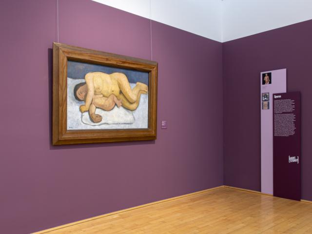 Paula Modersohn-Becker "Liegende Mutter mit Kind II" (1906) in Saal 1 © Foto: Patric Leo