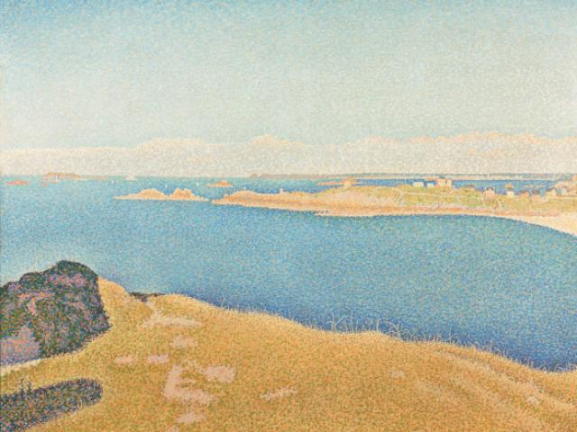 Paul Signac, Saint-Briac. La Garde-Guérin. Opus 211, 1890, Öl auf Leinwand, © Remagen, Arp Museum Bahnhof Rolandseck, Sammlung Rau für UNICEF, Foto: Horst Bernhard