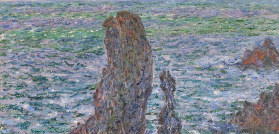 web Claude Monet Die Felspyramiden von Port Coton 1886 Oel auf Leinwand Arp Museum Bahnhof Rolandseck Sammlung Rau fuer UNICEF Foto Peter Schaelchli Zuerich Claude Monet, Die Felspyramiden von Port-Coton, 1886 Öl auf Leinwand  © Arp Museum Bahnhof Rolandseck, Sammlung Rau für UNICEF, Foto: Peter Schälchli, Zürich