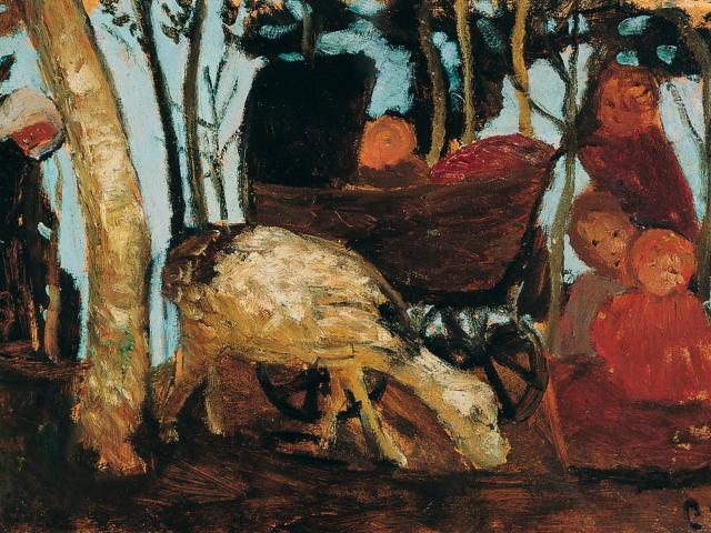 Paula Modersohn-Becker: Kinderwagen mit Ziege und Kindern, 1905, Von der Heydt-Museum, Wuppertal
