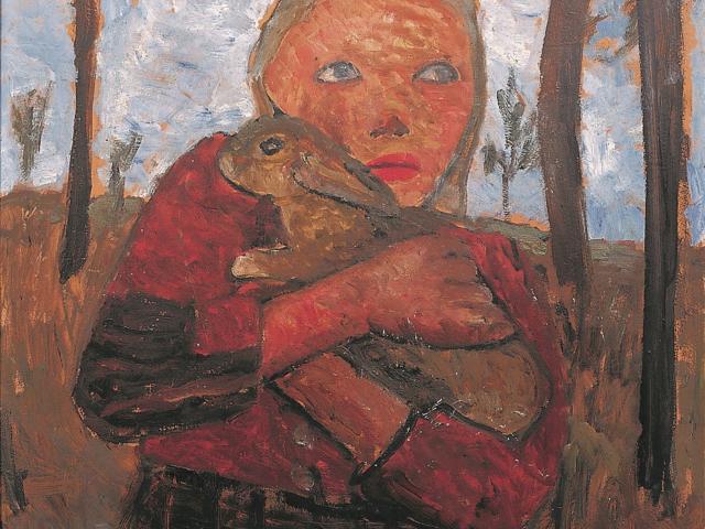 Paula Modersohn-Becker: Mädchen mit Kaninchen, 1905, Von der Heydt-Museum, Wuppertal