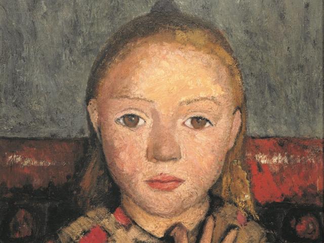 Paula Modersohn-Becker: Mädchenbildnis mit gespreizter Hand vor der Brust, um 1905, Von der Heydt-Museum, Wuppertal