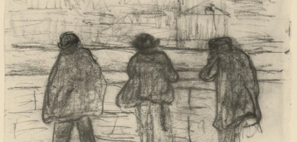 72dpi Paula Modersohn Becker Drei Maenner am Seine Quai um 1905 Kohle Privatbesitz Foto Paula Modersohn Becker Stiftung Paula Modersohn-Becker, Drei Männer am Seine-Quai (gegenüber dem Institut de France), um 1905, Kohle auf Papier, Privatbesitz, Foto: Paula-Modersohn-Becker-Stiftung