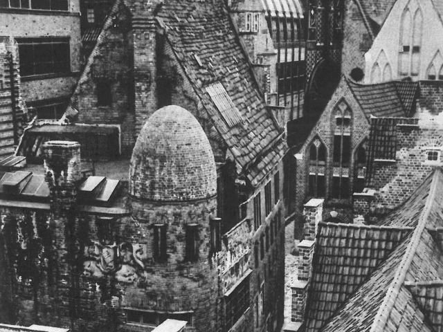 Dachlandschaft der Böttcherstraße nach Südost, ca. 1930, Archiv Böttcherstraße Bremen