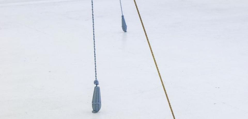 Kordelarbeit 3  Franziska Keller: o. T. (Detail), 2014, Schleuderquasten, Foto: Mathias Knapp