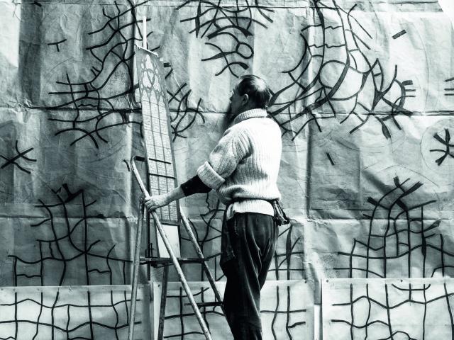 François Walch, Alfred Manessier in seinem Pariser Atelier, 1973 © VG Bild-Kunst, Bonn 2012