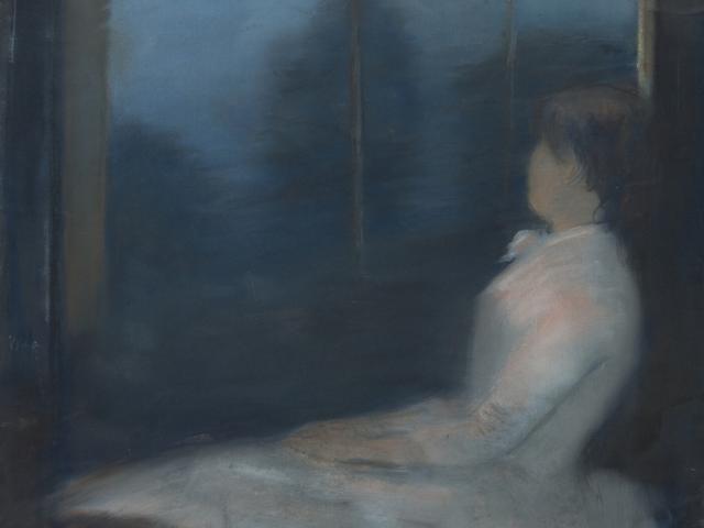 Oda Krohg: Am Kristianiafjord (Japanische Laterne), 1886, Privatbesitz, Foto: Blomqvist Kunsthandel AS