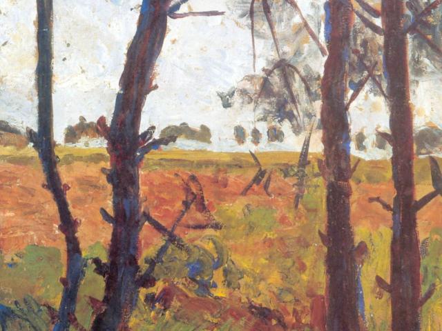 Paula Modersohn-Becker: Vier Baumstämme, um 1899