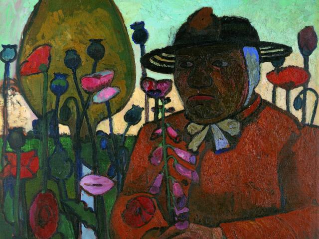 Paula Modersohn-Becker: Alte Armenhäuslerin mit Glaskugel und Mohnblumen, 1907, Museen Böttcherstraße, Paula Modersohn-Becker Museum, Bremen