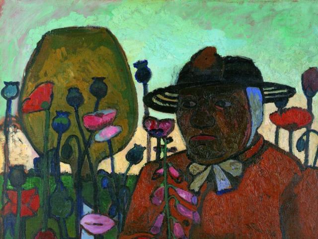 Paula Modersohn-Becker: Alte Armenhäuslerin mit Glaskugel und Mohnblumen, um 1902, Museen Böttcherstraße, Paula Modersohn-Becker Museum, Bremen