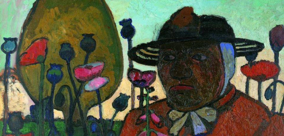 web Paula Modersohn Becker Alte Armenhaeuslerin mit Glaskugel und Mohnblumen um 1902 Museen Boettcherstrasse Paula Modersohn Becker Museum Bremen Paula Modersohn-Becker: Alte Armenhäuslerin mit Glaskugel und Mohnblumen, um 1902, Museen Böttcherstraße, Paula Modersohn-Becker Museum, Bremen