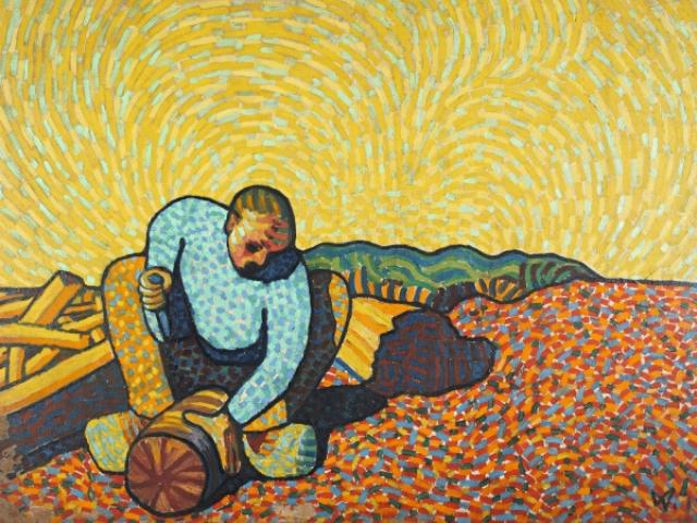 Wilhelm Morgner: Der Holzarbeiter, 1911, Kunstmuseum Wilhelm-Morgner-Haus, Soest, Foto: Thomas Drebusch, Soest