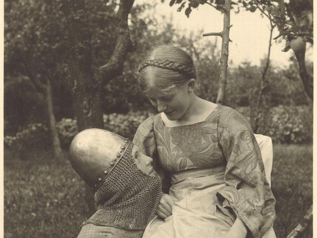 Carl Eeg: Martha Schröder und Heinrich Vogeler, um 1896/1898, Privatbesitz, Bremen