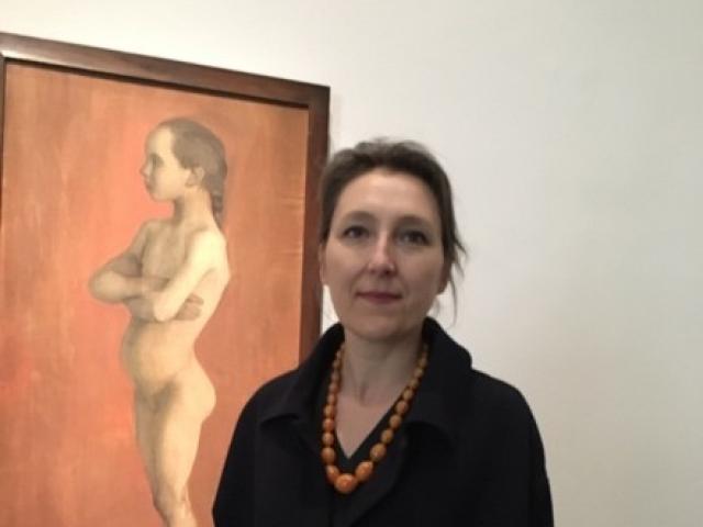 Marie Darrieussecq 2016 in der Pariser Ausstellung