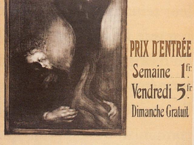 Plakat für die Rodin-Ausstellung bei der Weltausstelllung 1900