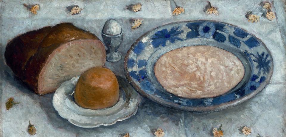 Stillleben mit Milchsatte Bild fuer Blog Paula Modersohn-Becker, Stillleben mit Milchsatte, 1905, Paula Modersohn-Becker Museum, Bremen