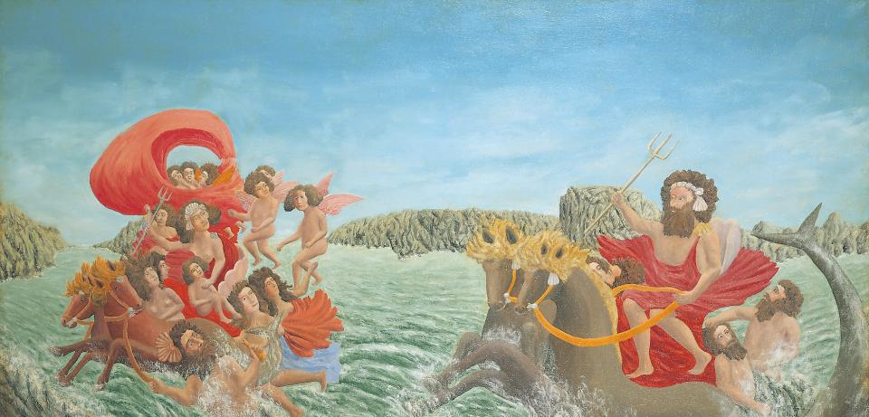 Andre Bauchant Le triomphe de Neptune 1929 Oel auf Leinwand Sammlung Zander VG Bild Kunst Bonn 2022  André Bauchant, Le triomphe de Neptune, 1929, Öl auf Leinwand, Sammlung Zander © VG Bild-Kunst, Bonn, 2022