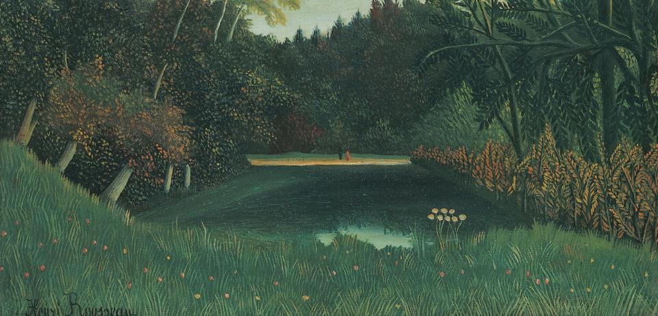 Henri Rousseau Vue de Bois de Boulogne ca. 1895 Oel auf Leiwand Sammlung Zander 2