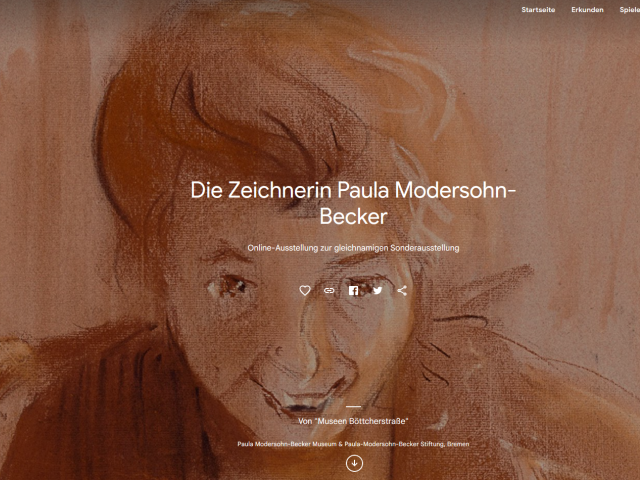 Screenshot Startbild Online Ausstellung