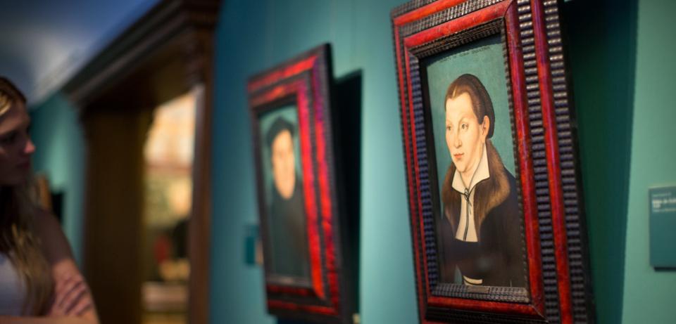Ausstellungsraum im Ludwig Roselius Museum, Martin Luther und Katharina von Bora Foto: freiraumfotografie Bremen