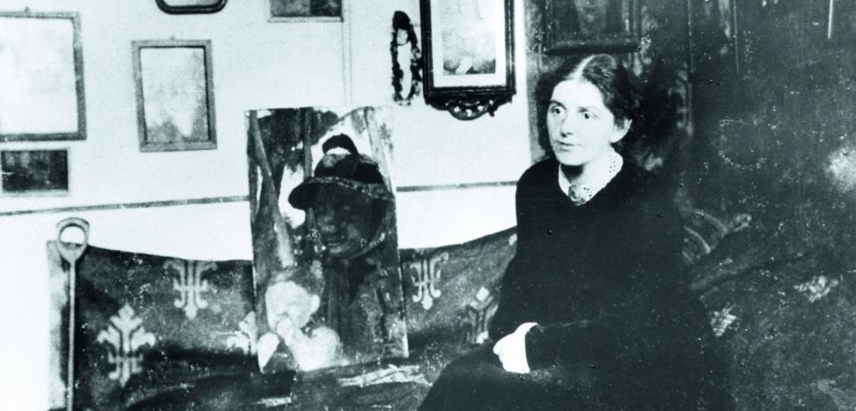 Paula Modersohn Becker in ihrem Atelier bei Bruenjes um 1905 web2 Paula Modersohn-Becker in ihrem Atelier bei Brünjes um 1905, Paula Modersohn-Becker Stiftung, Bremen