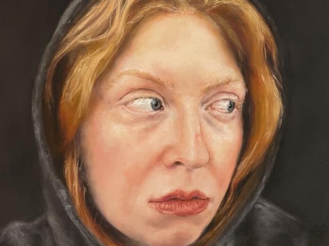 Wiebke Mertens Side Eye 1 2026 Oel auf Papier copyright Wiebke Mertens Copyright